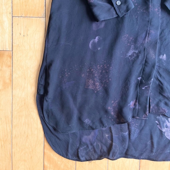 Wilfred Aritzia 100% Silk Bossut Button-up Shirt Tunic Dress Size XS - Picture 3 of 5